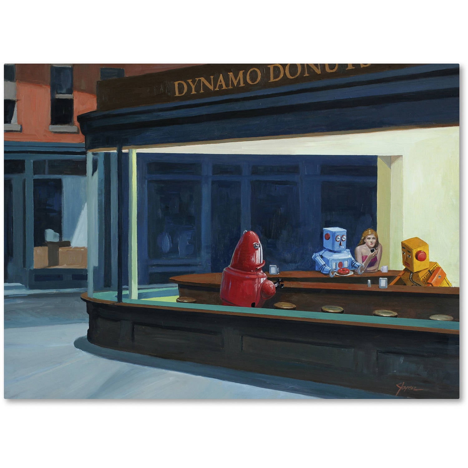 Eric Joyner 'Robohawks' Gallery-Wrapped Canvas Art