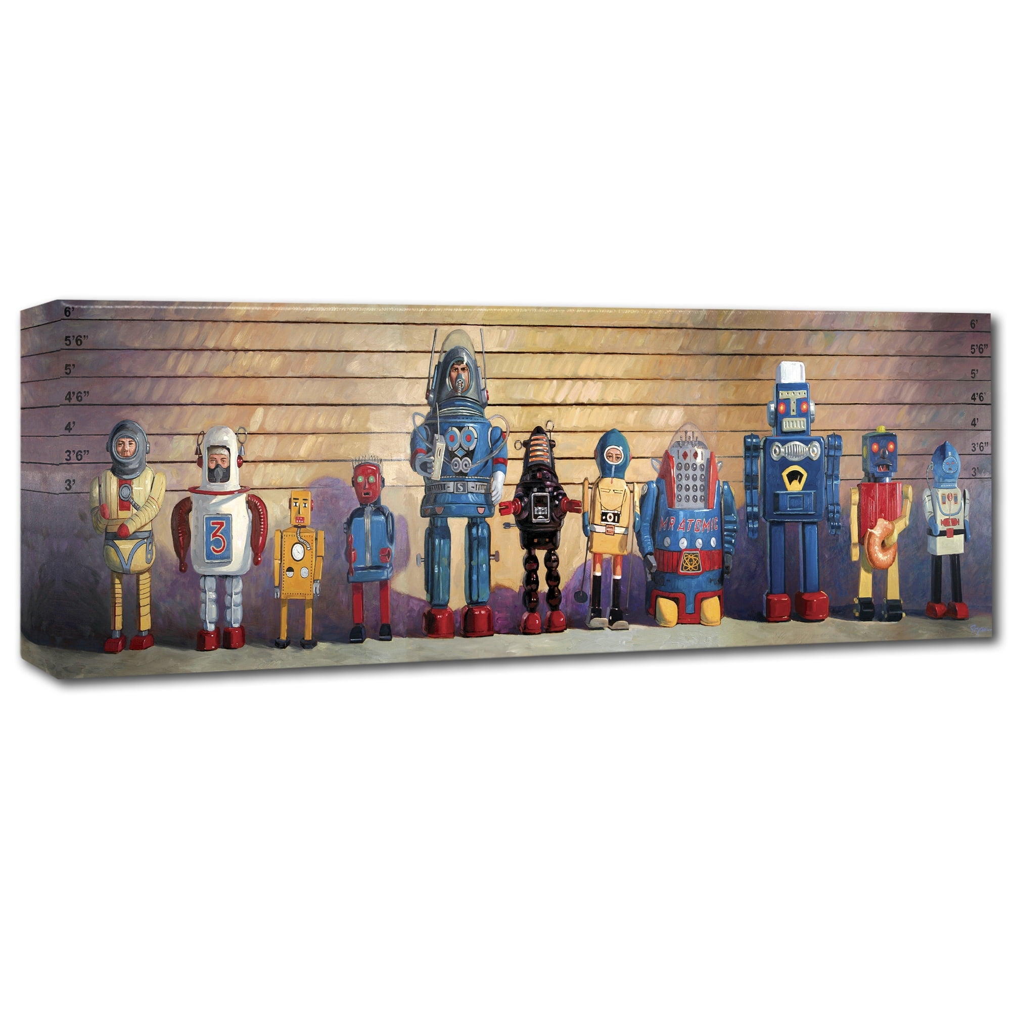 Eric Joyner 'The Usual Suspects' 10x32 Canvas Art