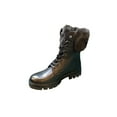 thumbnail image 1 of Eric Michael Gail Lace Up Boot Black Leather Fur Lined Winter Combat Boots (Black, 6), 1 of 4