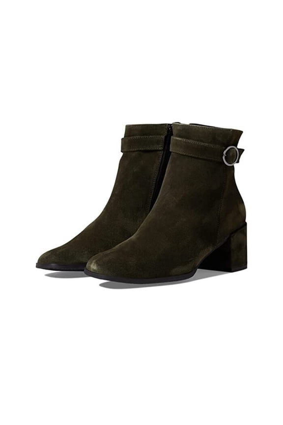 Eric Michael Tyler Boot Women's US 5.5 Green Leather Square Toe Bootie KHD1031