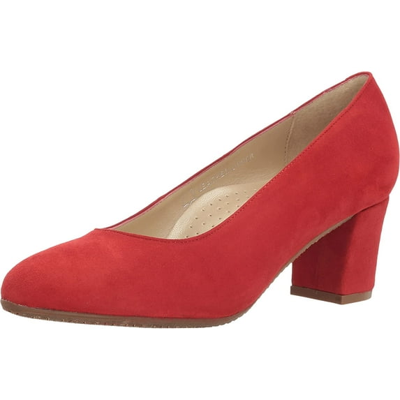 Eric Michael Women's Abby Classic Style Suede Heels, Red,8 M US