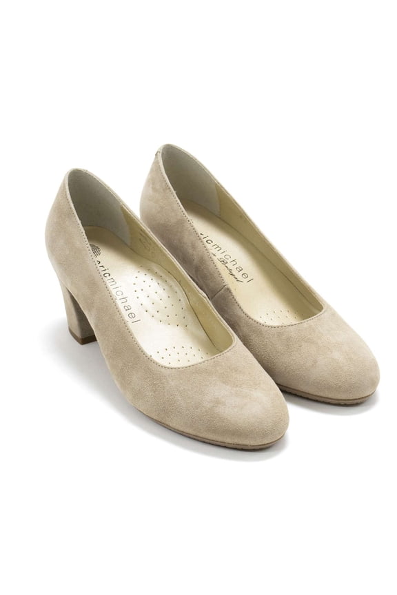 Women's Abby Classic Style Suede Heels, Taupe,8 M US