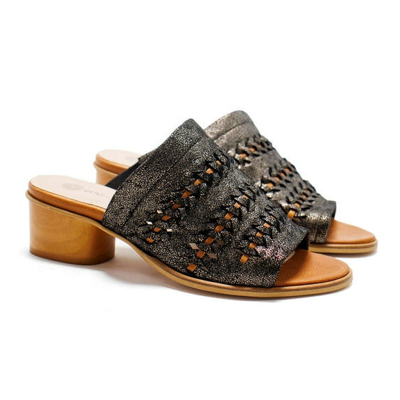 Eric Michael Women's Lisbon Woven Braided Sandal, Black,8 M US