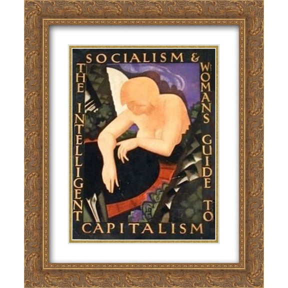 Eric Ravilious 2x Matted 20x24 Gold Ornate Framed Art Print 'The Intelligent Woman's Guide to Socialism and Capitalism (cover) '