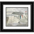 thumbnail image 1 of Eric Ravilious 2x Matted 22x20 Black Ornate Framed Art Print 'Walrus Aircraft on the Slipway ', 1 of 2