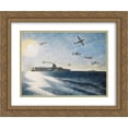 thumbnail image 1 of Eric Ravilious 2x Matted 24x20 Gold Ornate Framed Art Print 'HMS Glorious in the Arctic ', 1 of 2