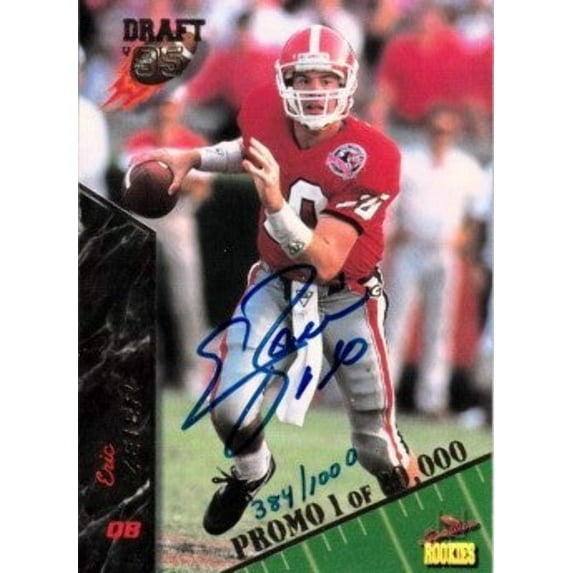 Eric Zeier certified autograph Georgia Bulldogs 1995 Signature Rookies Draft promo card