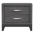 thumbnail image 1 of Erica Bedside Nightstand- 2 Drawers Chrome Bar Handles, 1 of 6