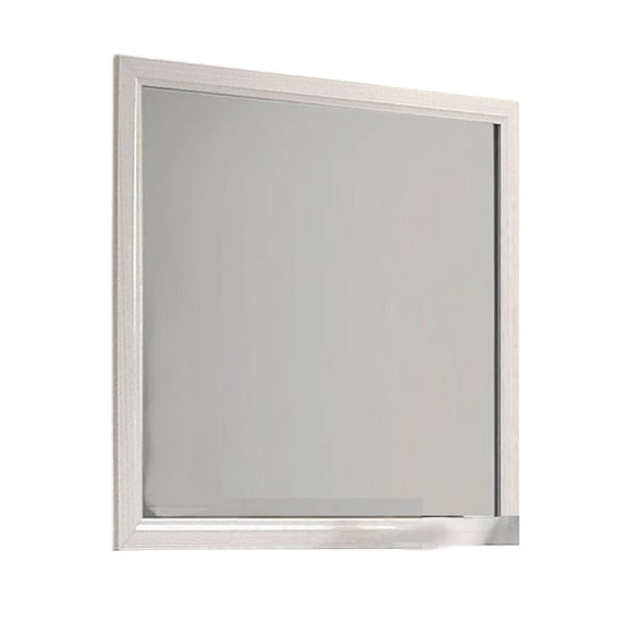 BenJara Erica Dresser Vanity Mirror, 39 Inch Modern Style White Wood Frame