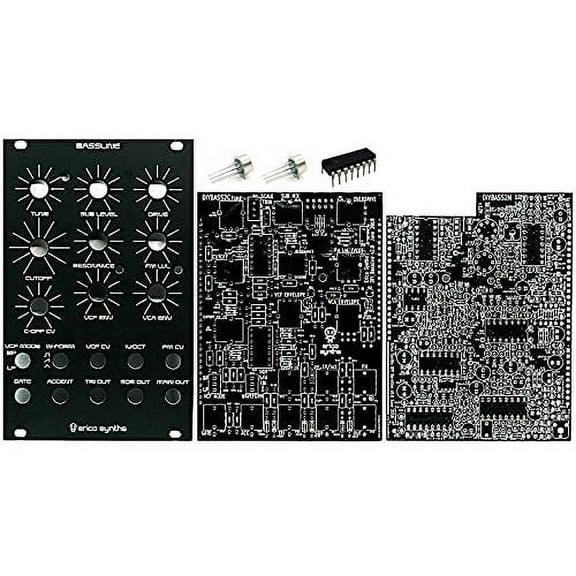 Erica Synths Bassline PCBs, Panel and ICs - Analog Acid Synth Voice Module PCB Set