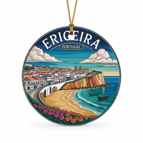Sammer Weekend Ericeira Holiday Travel Ornament, Portugal Christmas Souvenir, Vacation ...