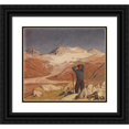 thumbnail image 1 of Erich Erler 13x12 Black Ornate Wood Framed Double Matted Museum Art Print Titled: Alpenfruhling (ca. 1900-1920), 1 of 5