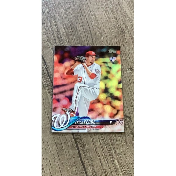 Erick Fedde MLB Washington Nationals 2018 Topps - Rainbow Foil 217 RC Parallel Trading Card