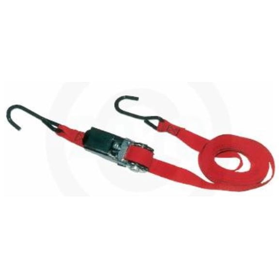 Erickson 01400 Light Duty Ratchet Strap - 1in x 15ft - 500lb - Red