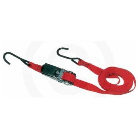 Erickson 01400 Light Duty Ratchet Strap - 1in x 15ft - 500lb - Red