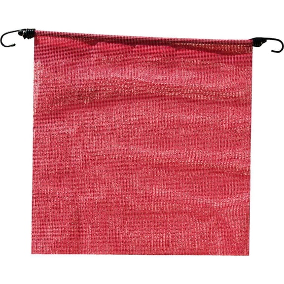 Fu Len Holdings Red Polyester Mesh Safety Flag - Fluorescent Red, 18" x 18"