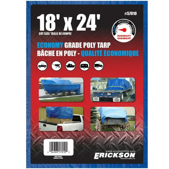 Erickson 18'x24' Blue Economy Poly Tarp
