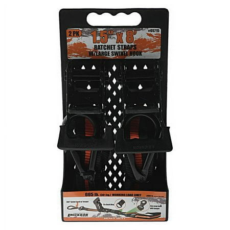Erickson 2 Pk. 1.5" X 8'' Swivel Ratchet