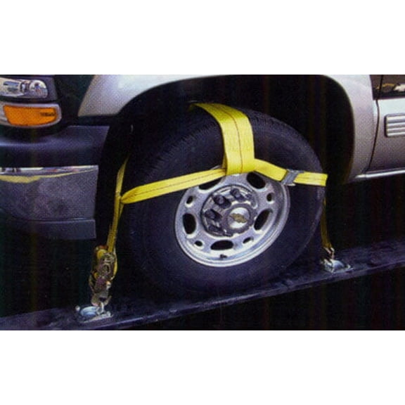 Erickson 58522 Adjustable Ratchet Yellow Tire Strap With J Hooks