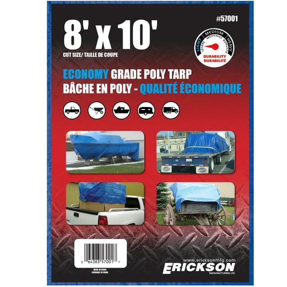 Erickson 8'x10' Blue Economy Poly Tarp