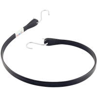 Erickson Tarp Strap Industrial - Hook-to-Hook Rubber EDPM, Durable - 34 In, Black