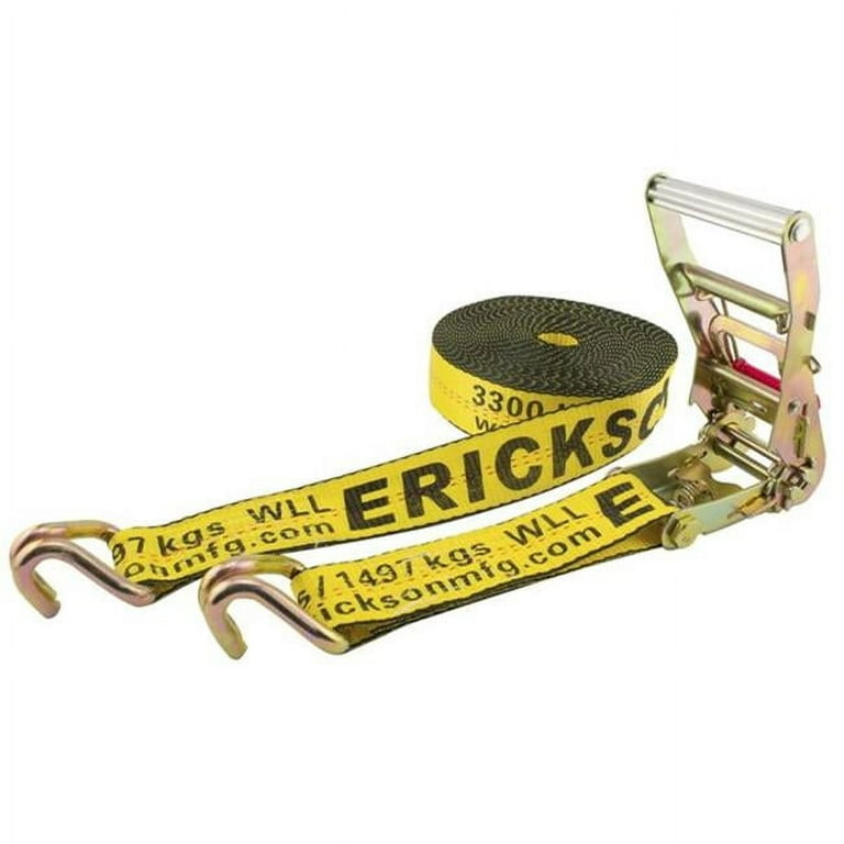 Erickson - 2 inch x 40' Ratchet Strap with J Hook 58541