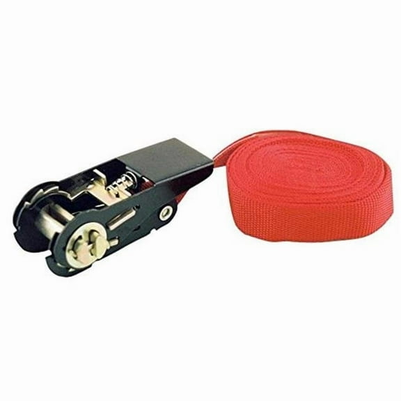Erickson Manufacturing 51401 Ratchet Lashing Strap, Red - 1 x 15 ft. & 500 lbs