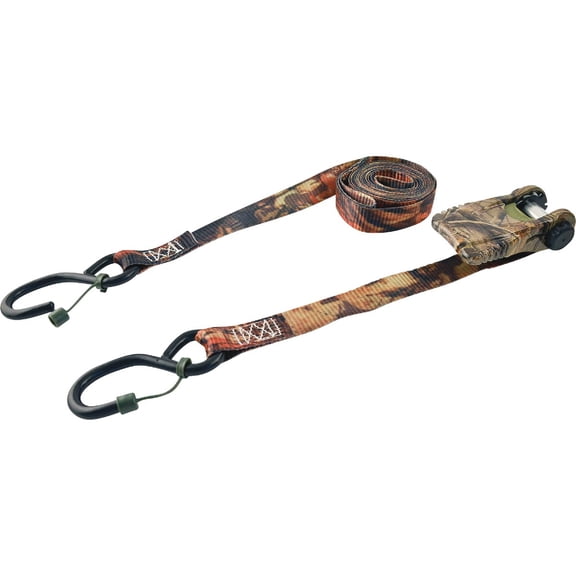 Erickson Ratchet Straps 35612 - Ratcheting Tie-Downs, 25 Ratchet Strap - 2 Pack, Green
