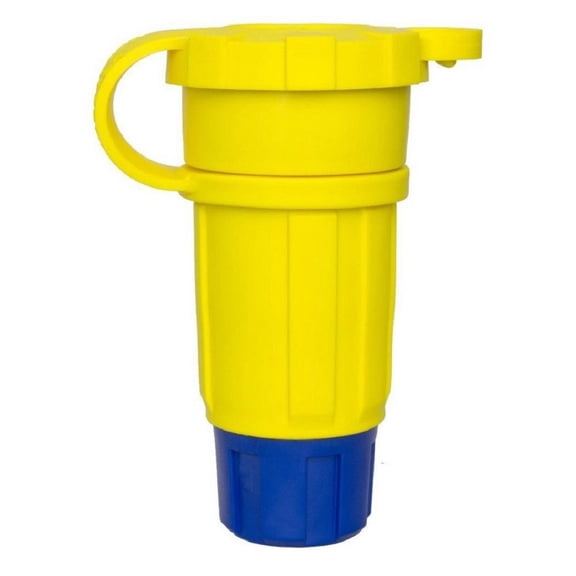 Ericson 2410-CW6P Connector, Perma-Tite, NEMA L5-20R, 2 Pole/3 Wire Locking Blade, 20 Amp, 125V, 1 Phase, Safety Yellow