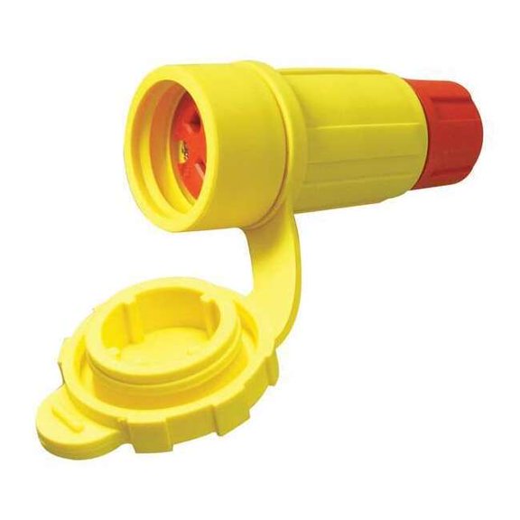 Ericson LckCon,20 A;Yellow,Elstmr,L5-20R 2410-CW6P-AM