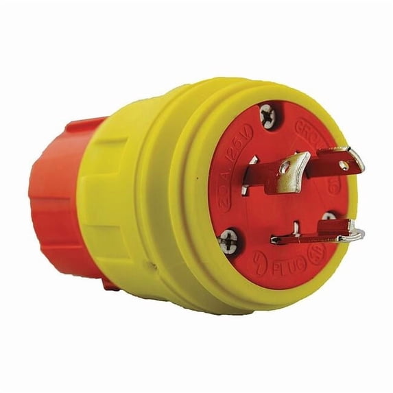 Ericson WT LckPlg,;20 A;Yellow,Elastmr,3Blds 2310-PW6P-AM