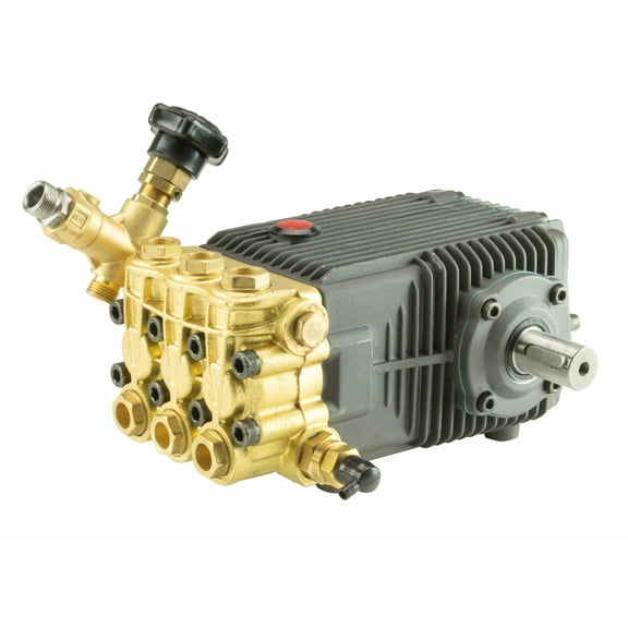Erie Tools 1" Solid Male Shaft Triplex Pressure Washer Pump, 6.1 GPM, 5200 PSI