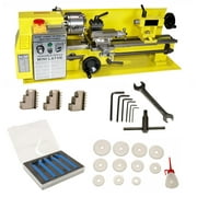 Erie Tools 7x14 Mini Metal Bench Top Variable Speed Lathe and Carbide Cutter Kit