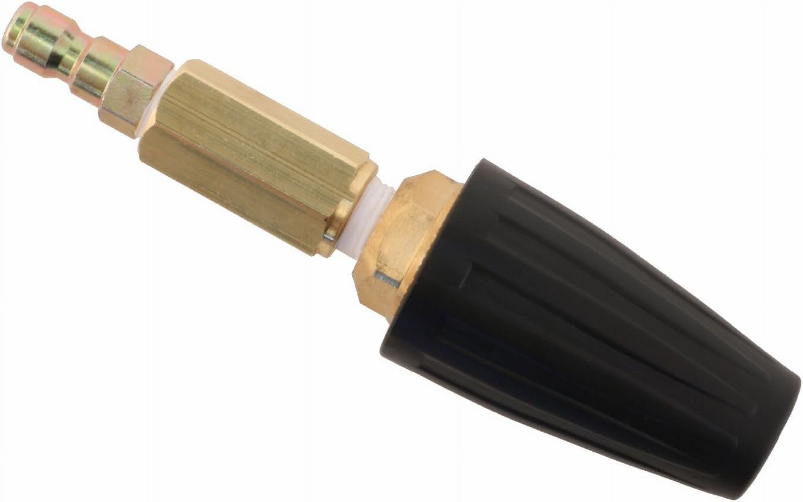 Erie Tools Rotating Turbo Nozzle For Pressure Washer – 3.0 Orifice, 4000 PSI, Brass Housing With Filter & 1/4 Inch Quick Connect