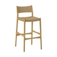 thumbnail image 1 of Erie Woven Paper Cord and Oak Wood Bar Stool, 1 of 6