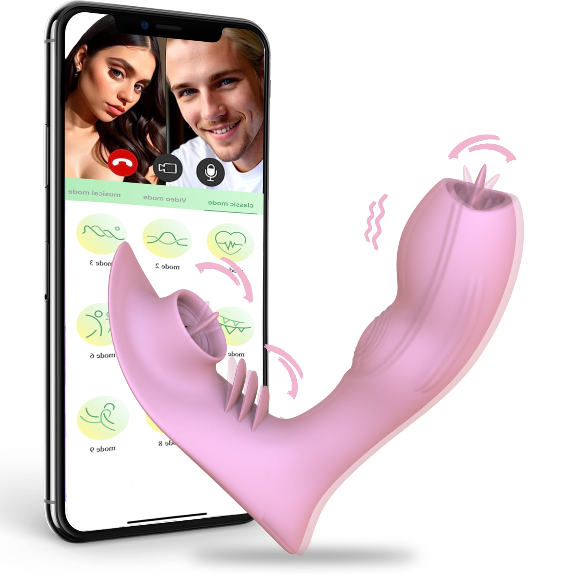 Erifxes Vibrator Vbrators Sex Toys for Women App Remote Control Wearable Bluetooth Adult Toy with Triple Tongue Licking, Invisible Butterfly Vibrating Panty G Spot Clitoral Stimulator Couples Pleasure