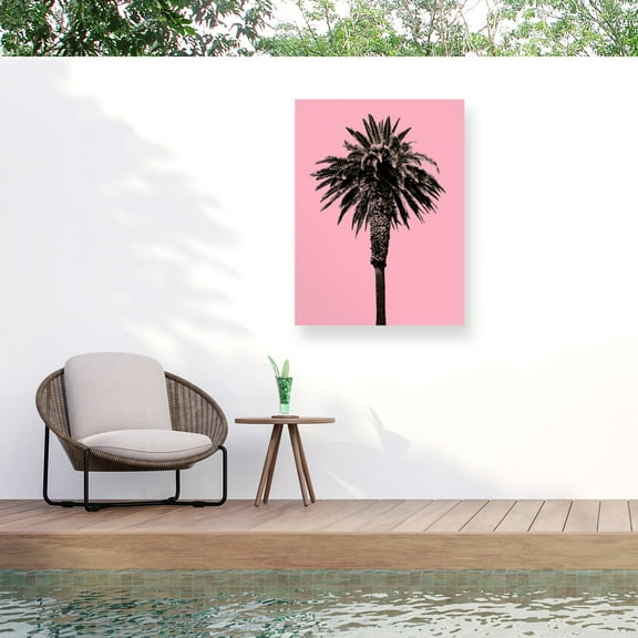 Erik Asla 'Palm Tree 1996 (Pink)' Outdoor Canvas