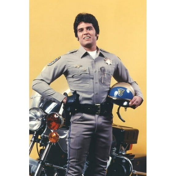 Erik Estrada Chips Color By Motorbike 24X36 Poster