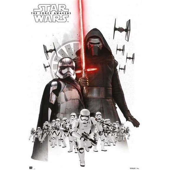 Erik Posters Star Wars The Force Awakens Empire White Poster Print - 24 x 36