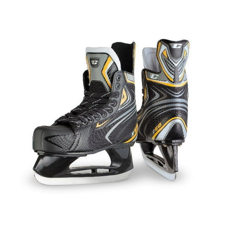 Erik Sports Canadian R50 Men's Ice Hockey Skates, Sizes 5.0-13.0, Black