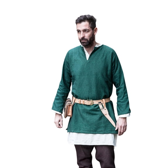 Erik Viking Tunic in Green, size: 2X-Large | Cotton by Medieval Collectibles