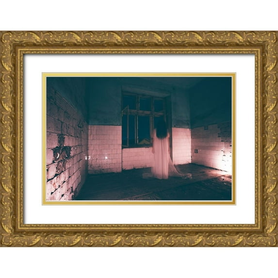 Erika, Eros 14x11 Gold Ornate Wood Framed with Double Matting Museum Art Print Titled - Prisoner Of The Time