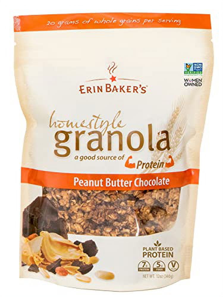 Erin Baker's, Homestyle Granola Peanut Butter Chocolate, Vegan, Ancient