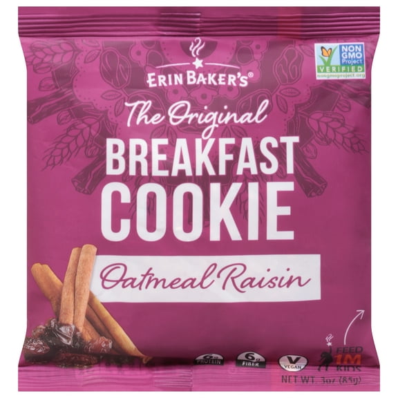 Erin Baker's Oatmeal Raisin Cookie 3 oz (Pack Of 12)