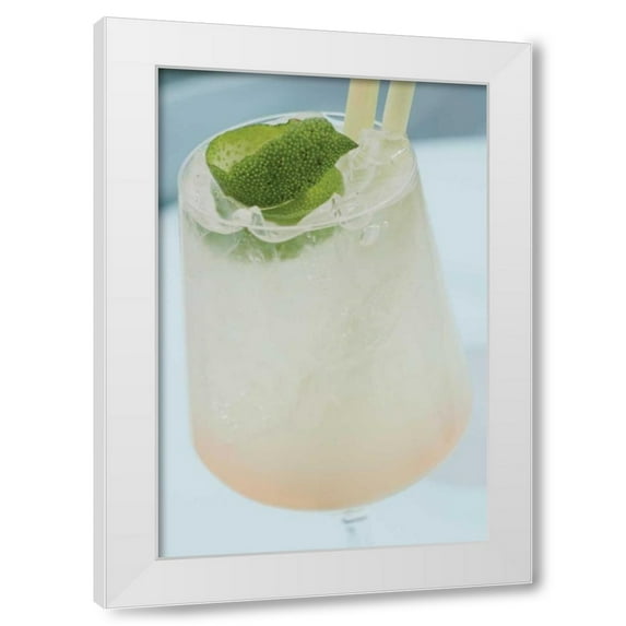 Erin Berzel 11x14 White Modern Wood Framed Wall Art Titled - Cocktail Hour II