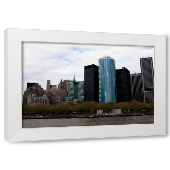 Erin Berzel 4x24 White Modern Wood Framed Wall Art Titled - Lower Manhattan III