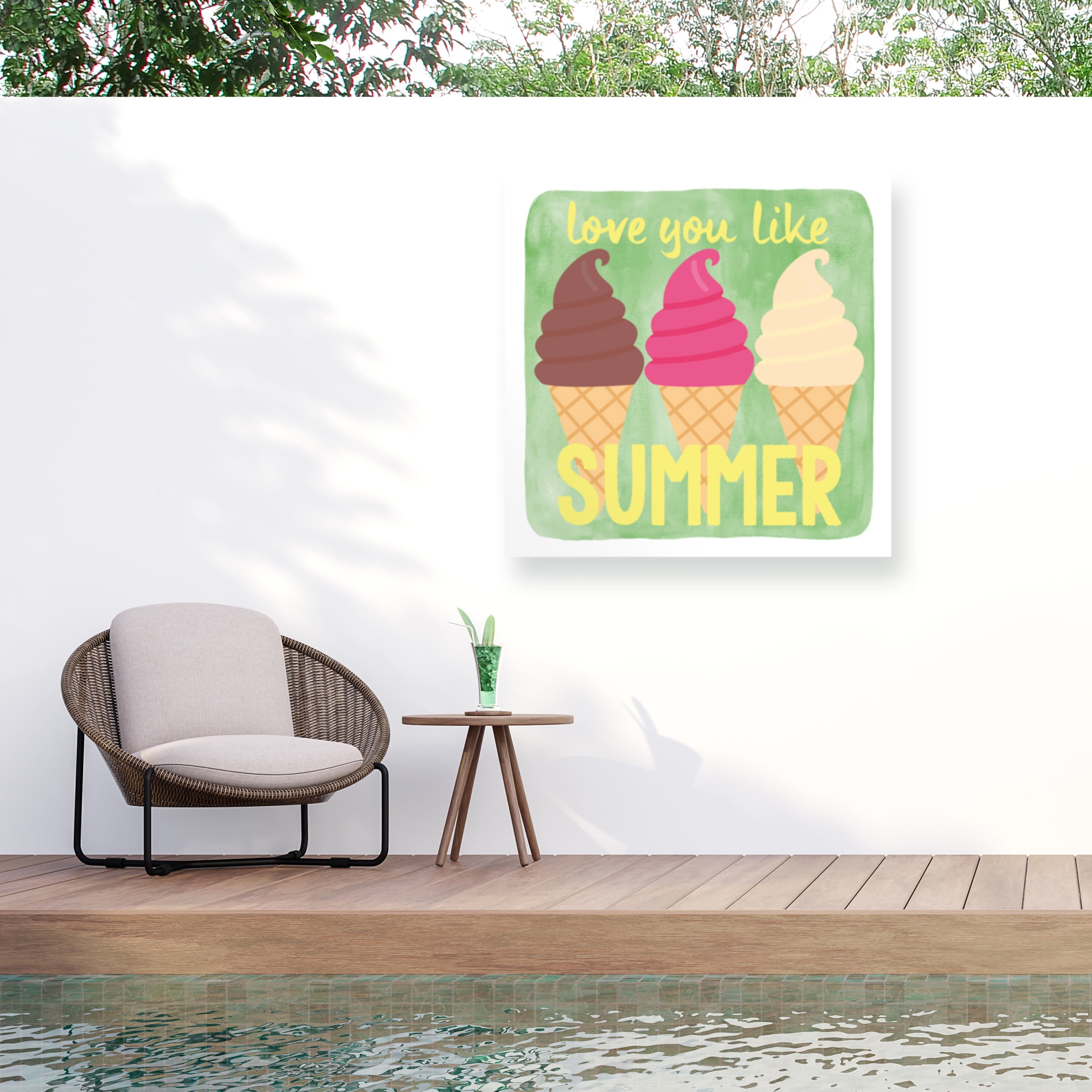 Erin Clark Summer Typography Canvas Print with Aluminum Frame