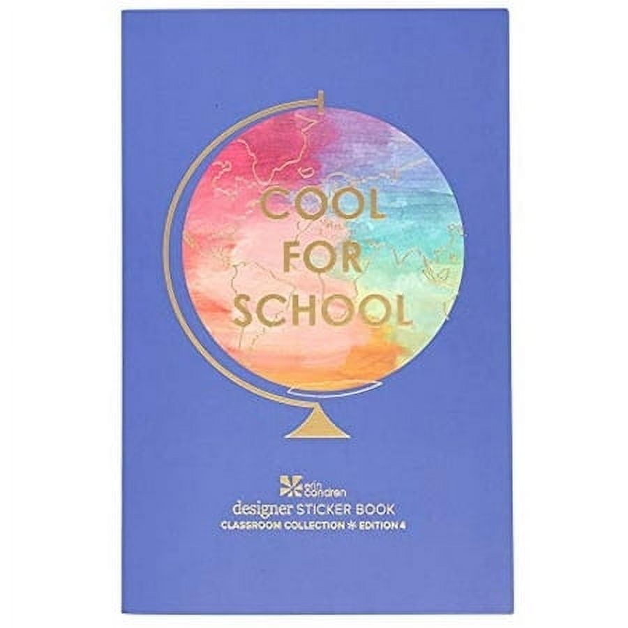 Erin Condren Designer Sticker Book - Too Cool for School, Edition 4 (694 Stickers) Decorative and Cute Stickers for Customizing Planners, Notebooks, and More