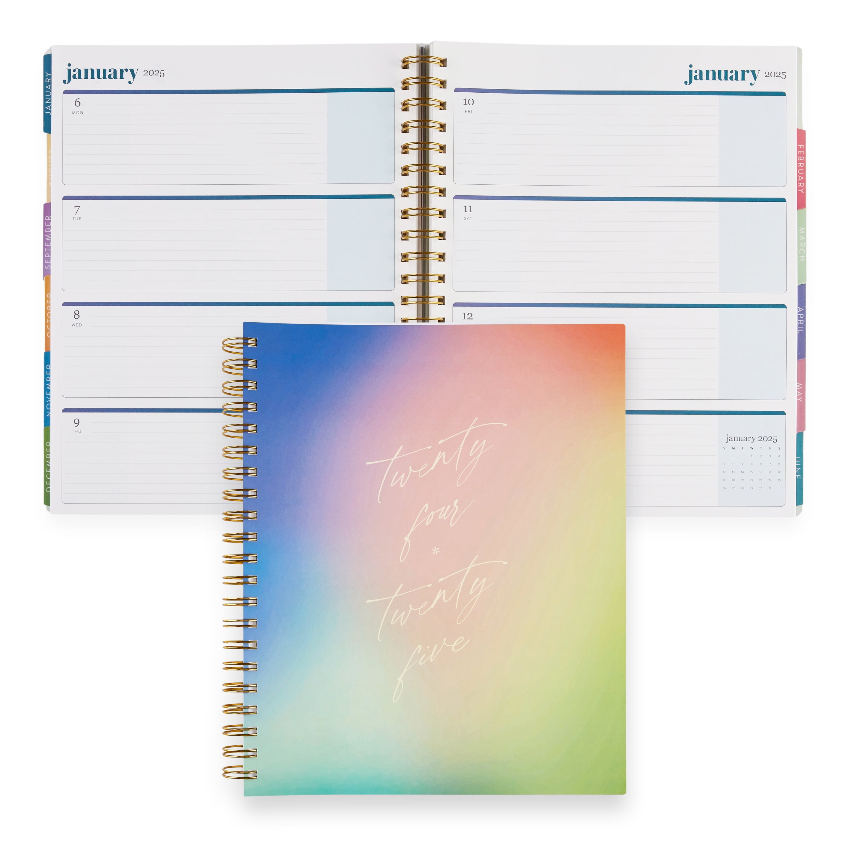 Erin Condren Inspired Collection - Large Weekly/Monthly Dated Planner (July 2024-June 2025 