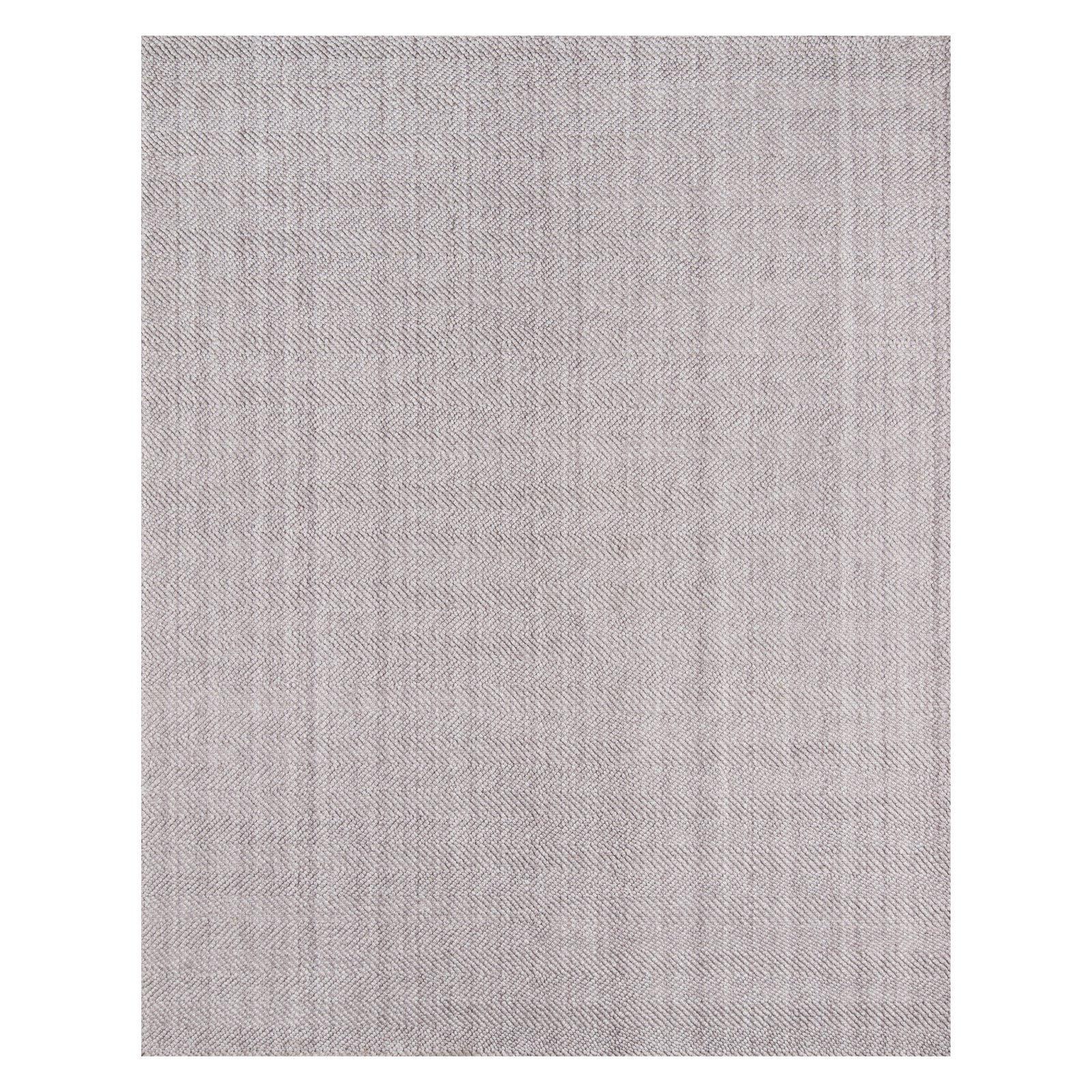 Handmade Brown Herringbone Wool and Synthetic Rectangular Area Rug